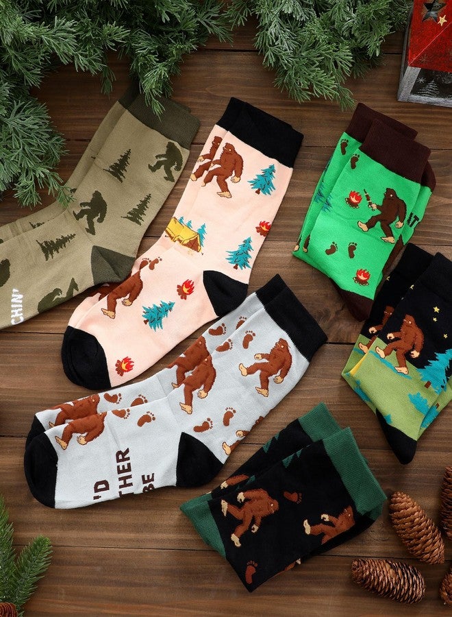 Glitopper 6 Pcs Christmas Sasquatch Socks Gifts Set Funny Socks for Men and Sasquatch Lover - Image 2
